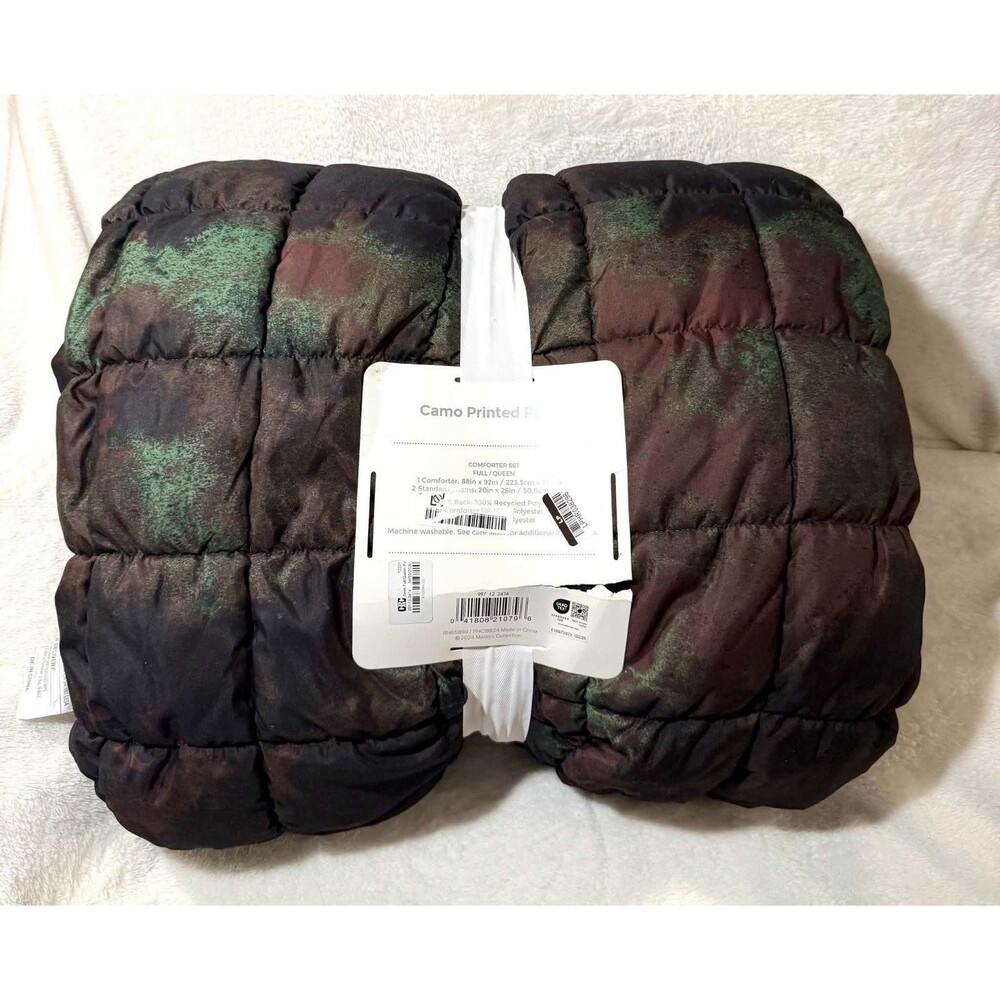 Seek Full/Queen Puffer Square Comforter Lightweight Modern Bedding - Picture 4 of 4